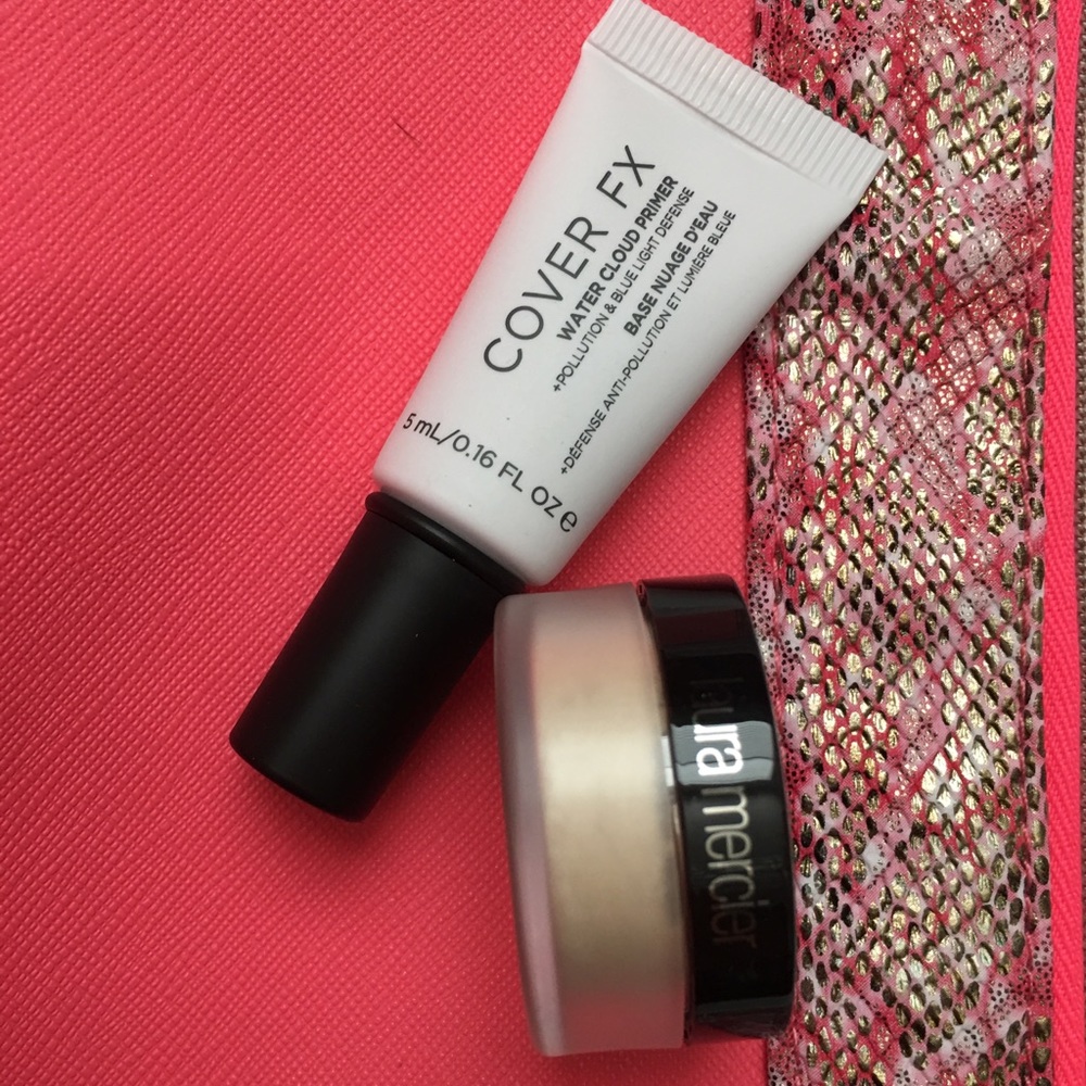 Cover Fx primer and Laura Mercier powder